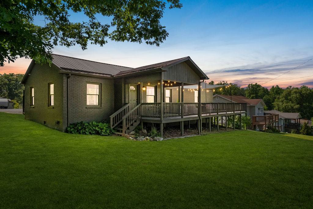 Adventure Haven at dusk — evening views from Ames Heights WV